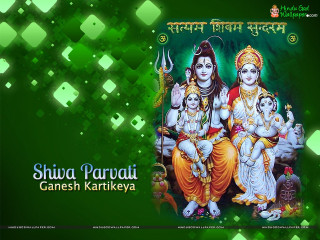 Green background hindu deities message - a message free wallpaper