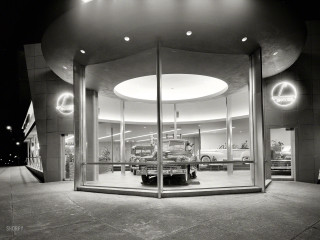 Car showroom window reflection glass - modernism free wallpaper