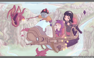 Flying vehicle group mountainous river - flying free wallpaper