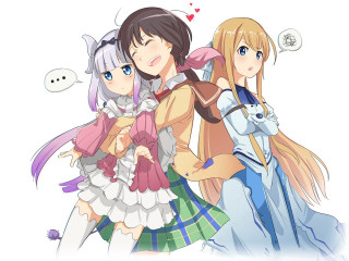 Anime girls long hair blue 16 - a cat tail free wallpaper for desktop