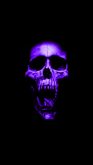 Skull purple light dark night - daarken free wallpaper
