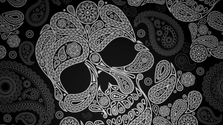 Skull paisley gothic ambientocclusion lace - skull free wallpaper