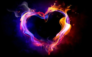 Heart flames smoke black background 3 - alison kinnaird free wallpaper
