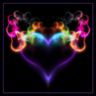 Heart shaped colorful smoke black - benoit b. mandelbrot free wallpaper for tablet