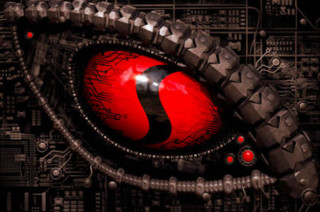 Red eyeball black background giant - red eye free wallpaper