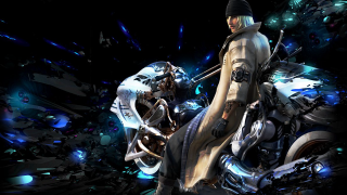 Futuristic woman motorcycle cyberpunk blue - a futuristic woman free wallpaper