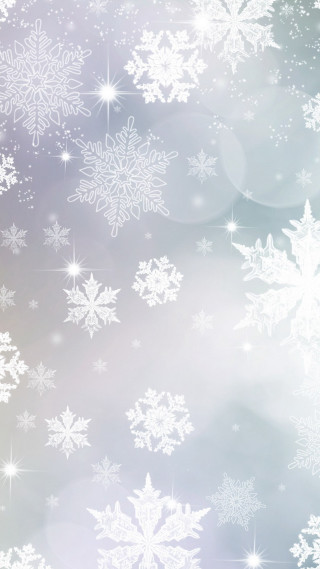 Snowflake background blue white stars - ambient free wallpaper for mobile