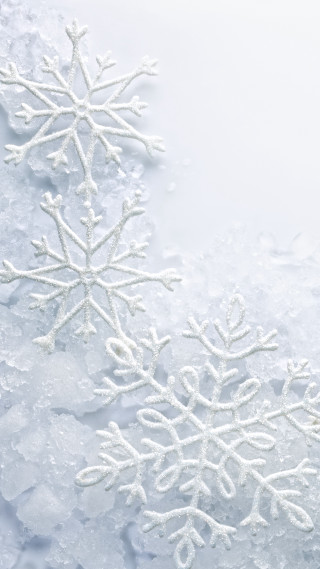 Snowflake white surface snowflakes red - free winter wallpaper for mobile