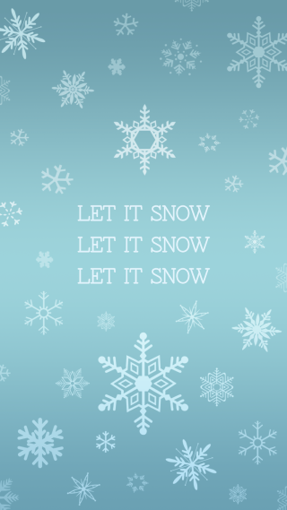 Blue background snowflakes quote let - free christmas wallpaper for mobile