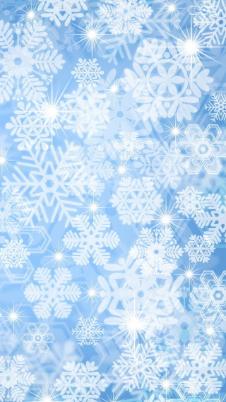 Blue white snowflake background stars - star and snow free wallpaper for mobile