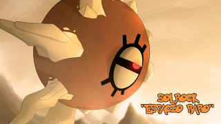 Cartoon character flying egg caption - his hand and a caption free wallpaper