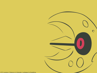 Yellow background black red object - sharp foccus ilustration free wallpaper