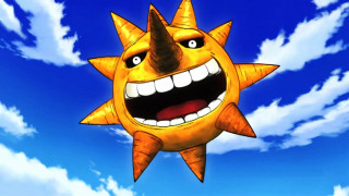 Cartoon sun big smile horn - a big smile free wallpaper