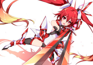 Woman sword red outfit holding - a red outfit free wallpaper