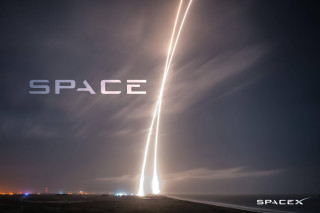 Spacex rocket launch sky space - free space wallpaper