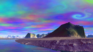 Mountain colorful sky water foreground - barclay shaw free wallpaper
