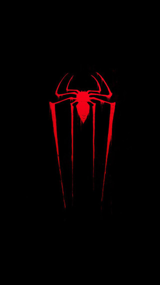 Red spider man logo black 2 - alton tobey free wallpaper for mobile