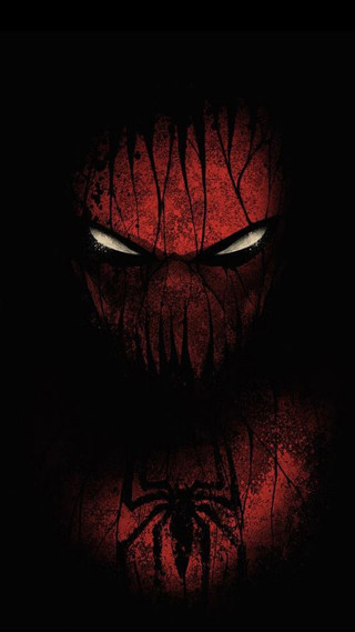 Red spider man creepy face - creepy free wallpaper for mobile