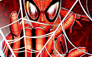 Spider man red background red - a spider man free wallpaper