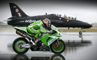Man riding green motorcycle jet - colin hayes free wallpaper