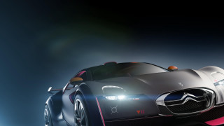 Futuristic car bright light hood - a futuristic car free wallpaper for desktop
