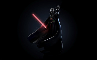 Darth vader dark lightsaber standing - a darth vader free wallpaper