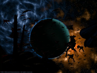 Space station blood bats flying - image of a space station free wallpaper