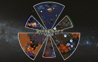 Starcraft space background center star - a star in the middle free wallpaper