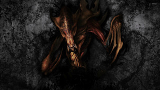 Demonic demon large wings face - eldritch free wallpaper