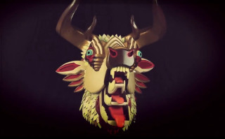 Horned mask large nose face - a mask free wallpaper