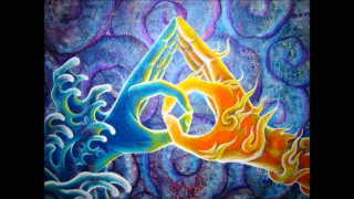 Person holding sword wave blue - a painting of a person holding free wallpaper