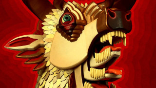 Wooden sculpture horse horn mouth - david wojnarowicz free wallpaper