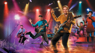 Men stage guitars microphones band - top of a stage free wallpaper