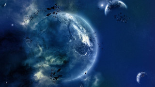 Planets in the sky with 6 - a group of planets free wallpaper for desktop