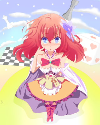 Girl red hair blue eyes - hat free wallpaper for mobile