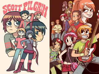 Cartoon group people guitars guitar - a cartoon of a group free wallpaper