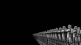 Star wars action figures reflection - a row free wallpaper