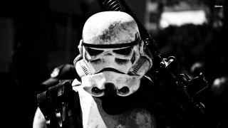 Stormtrooper gun helmet blackwhite starwars - war free wallpaper