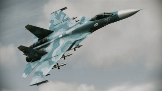 Fighter jet cloudy sky four - aleksandr gerasimov free wallpaper