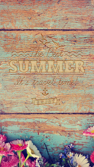 Wooden sign flowers summer travel - free summer wallpaper