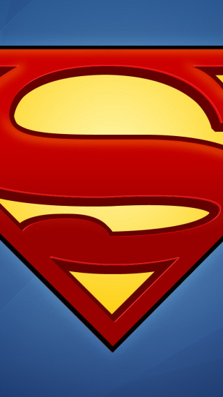 Superman logo blue background yellow 2 - heroic free wallpaper for mobile