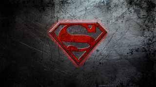 Superman logo dark background red - a superman logo free wallpaper