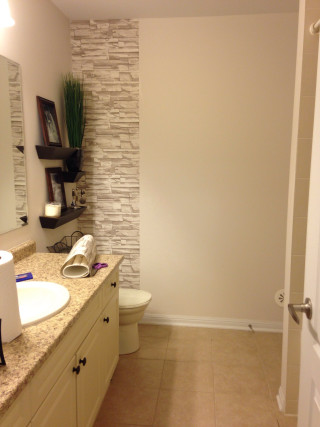 Bathroom toilet sink mirror brickwall - anne rigney free wallpaper for mobile