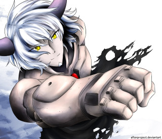 Aya goda whitehair yelloweyes gun - a white hair free wallpaper