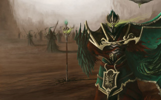 Man green outfit sword demon - a green outfit free wallpaper for desktop