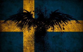 Black bird cross wings yellow - jimmy nelsson free wallpaper