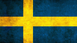 Sweden flag grungy wall yellow - a grungy effect free wallpaper for desktop