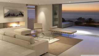 Living room couch chair fireplace - exquisite lighting free wallpaper