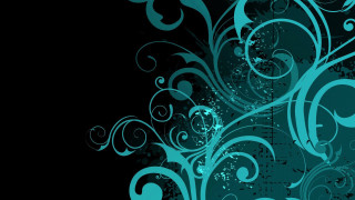 Blue black background swirls bubbles 2 - swirl free wallpaper