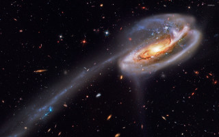 Large spiral galaxy bright center - galaxy free wallpaper